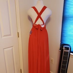 Size S red crisscross strappy dress
